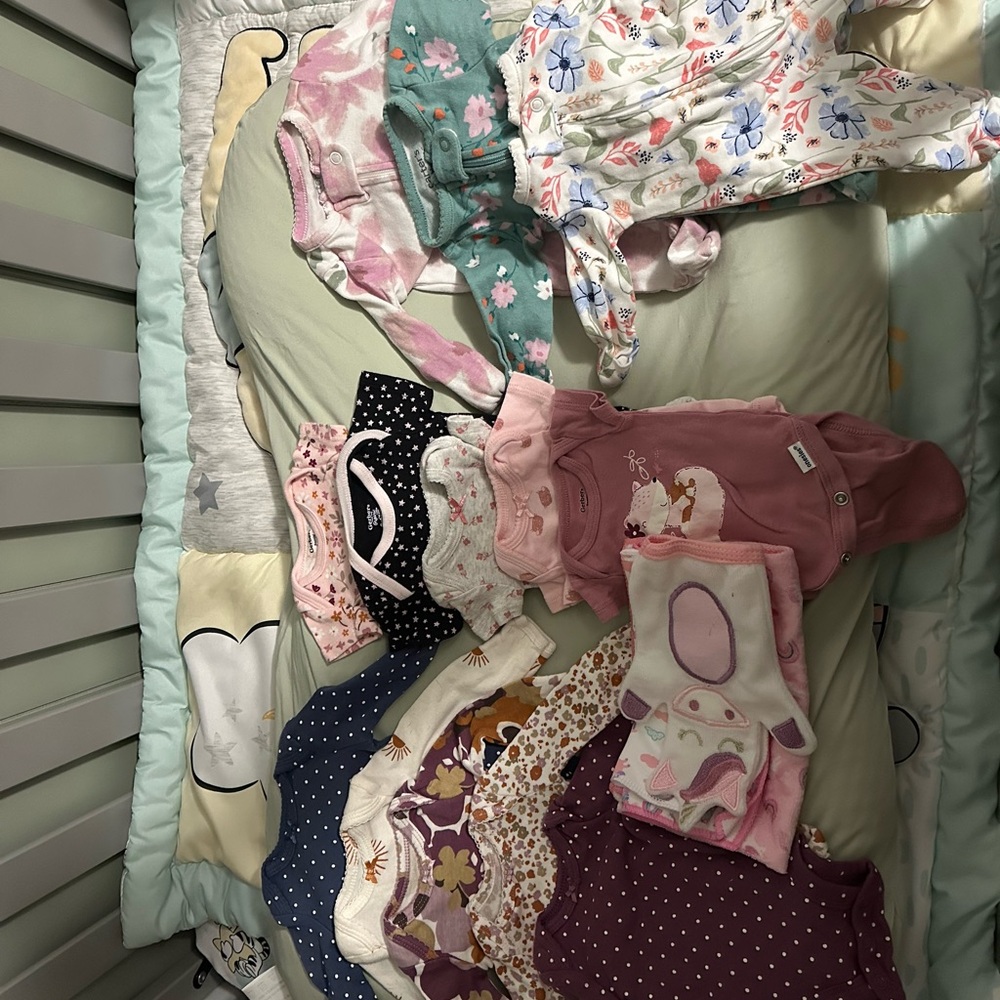 Premie baby girl clothes bundle